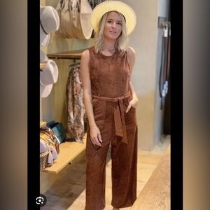 ANTHROPOLOGIE (faux) Suede Jumpsuit